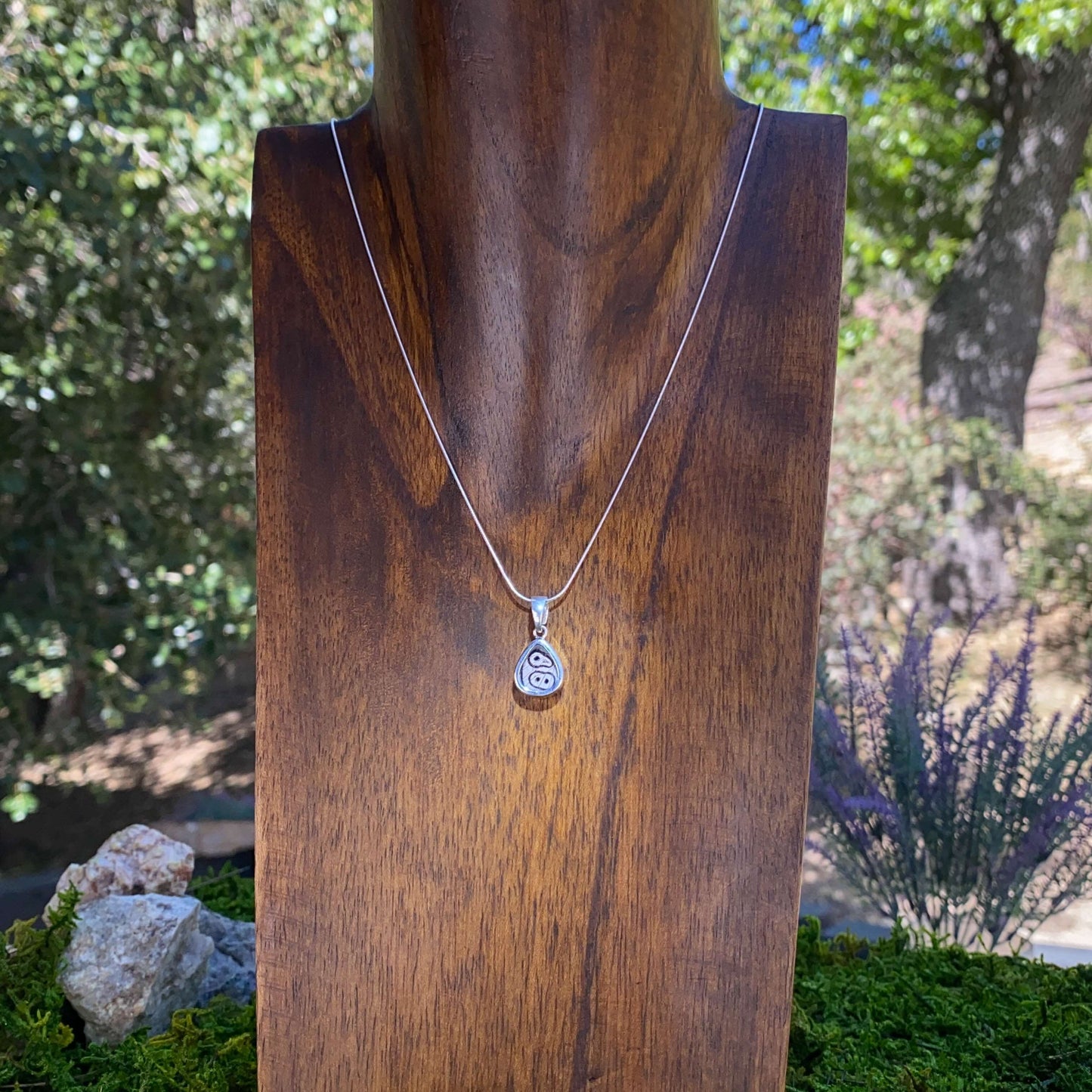 My Store Necklace Clymena Butterfly Small Teardrop Shaped Pendant Necklace With Your Choice Of Sterling Silver Chain Length And Style