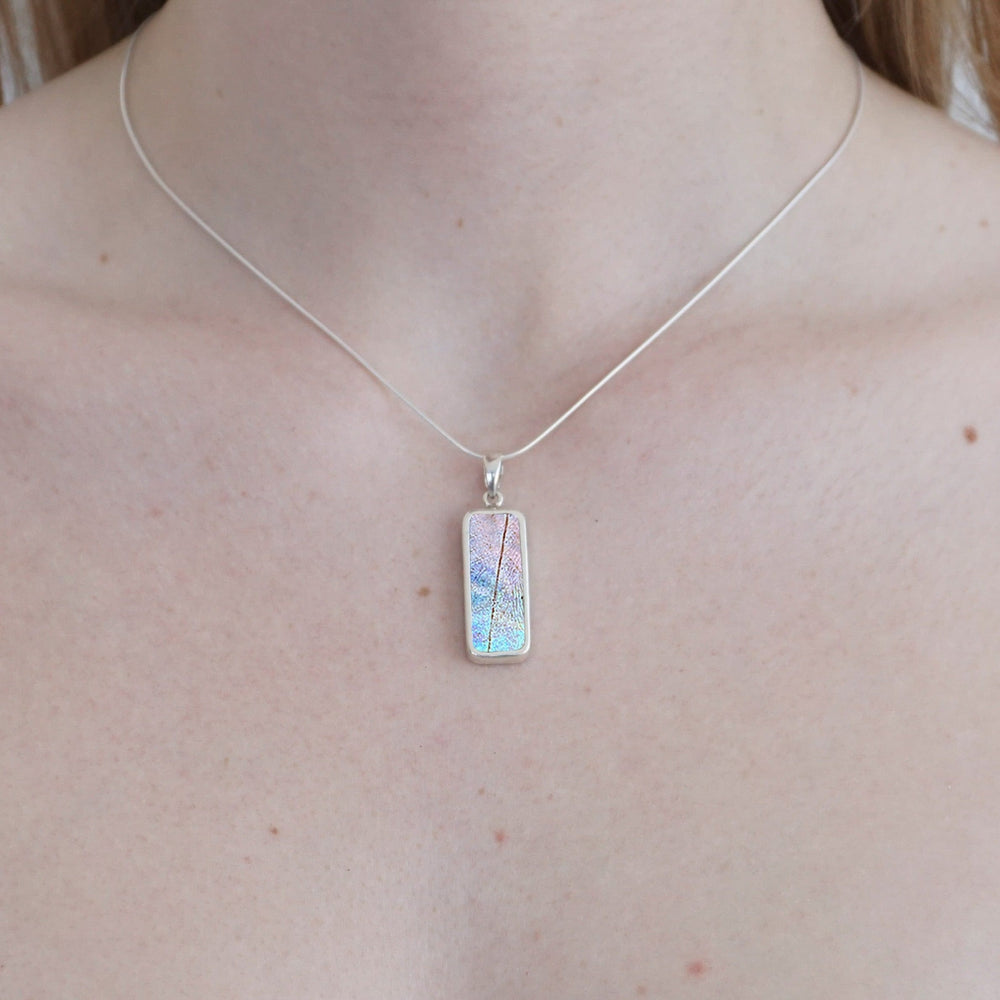 
                  
                    My Store Necklace Rectangle Pendant Necklace | Real Morpho Sulkowskyi Butterfly | Sterling Silver
                  
                