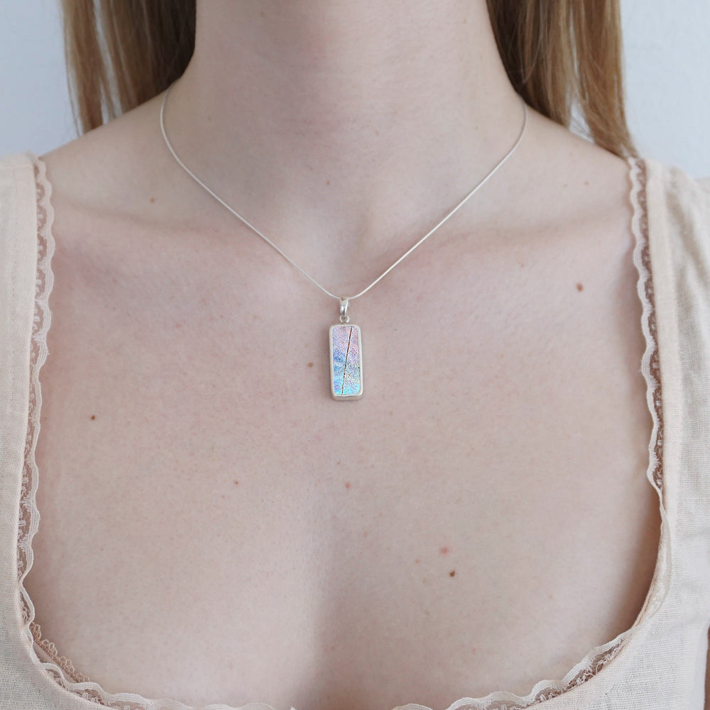 
                  
                    My Store Necklace Rectangle Pendant Necklace | Real Morpho Sulkowskyi Butterfly | Sterling Silver
                  
                