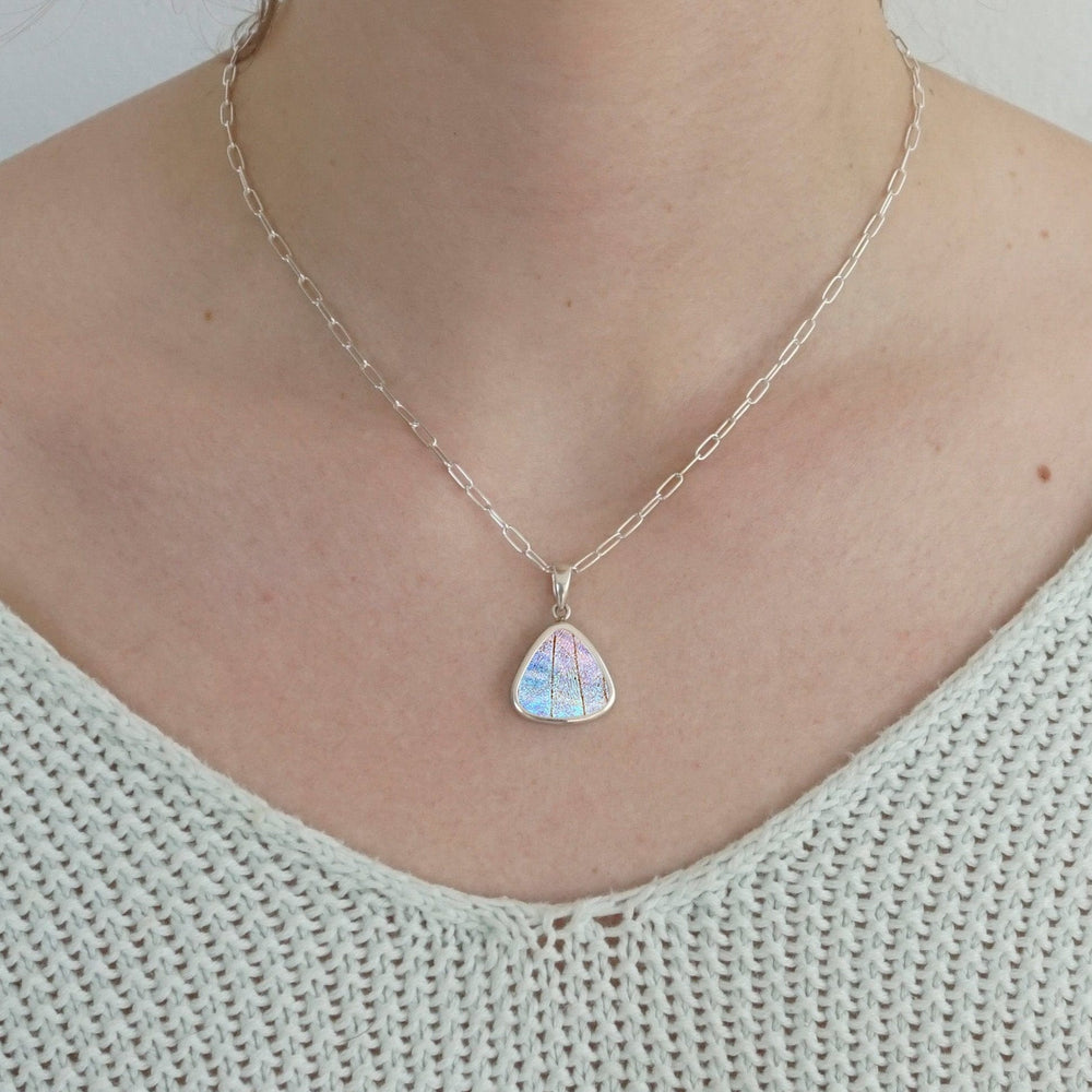 
                  
                    My Store Necklace Triangle Pendant Necklace | Real Morpho Sulkowskyi Butterfly | Sterling Silver
                  
                